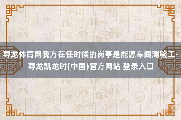 尊龙体育网我方在任时候的岗亭是能源车间测验工-尊龙凯龙时(中国)官方网站 登录入口