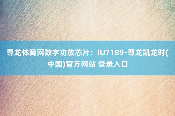 尊龙体育网数字功放芯片：IU7189-尊龙凯龙时(中国)官方网站 登录入口