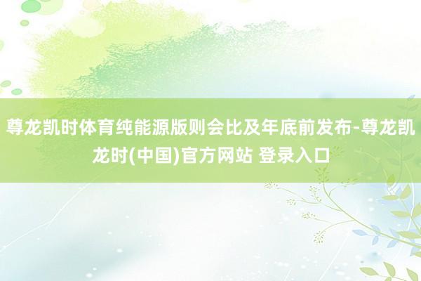 尊龙凯时体育纯能源版则会比及年底前发布-尊龙凯龙时(中国)官方网站 登录入口